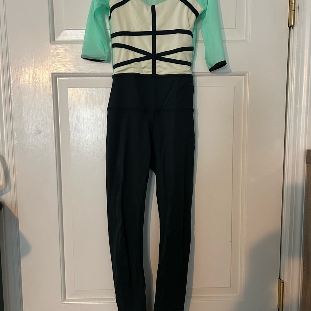 Black and Teal one piece